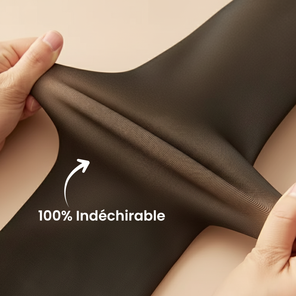 Collant Effet Transparent avec Bande de Compression