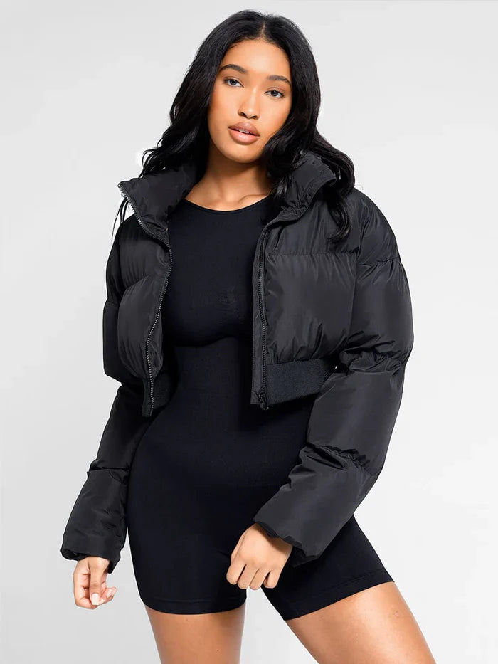 Combinaison Gainante Sans Couture, Décolleté Rond avec Bonnets Amovibles